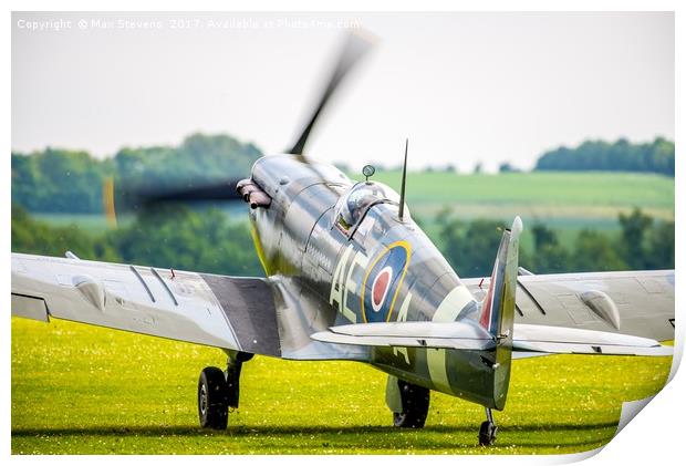 Spitfire Taxis out Print by Max Stevens