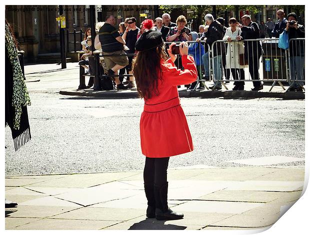  Girl in red Print by Derrick Fox Lomax