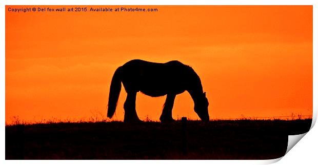  Horse on the hill Print by Derrick Fox Lomax
