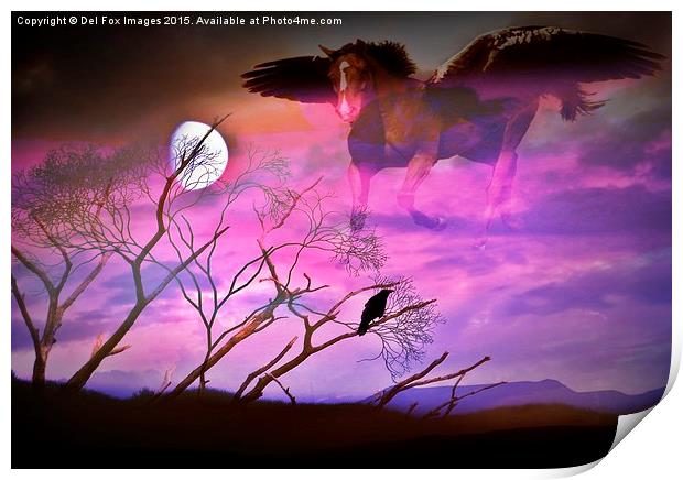  flying horse Print by Derrick Fox Lomax