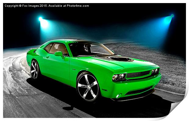  dodge challenger Print by Derrick Fox Lomax