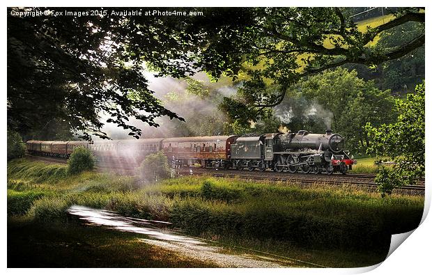  Old steam train Print by Derrick Fox Lomax