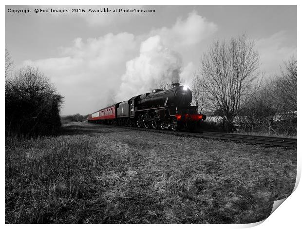 44871 Stainer class black 5 steam train Print by Derrick Fox Lomax