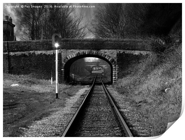 Railway bridge Print by Derrick Fox Lomax