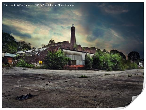 Abandoned mill Print by Derrick Fox Lomax