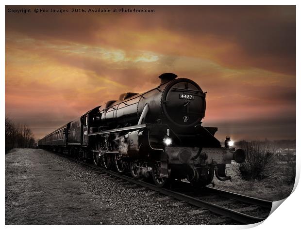 44871 East lancs railway Print by Derrick Fox Lomax