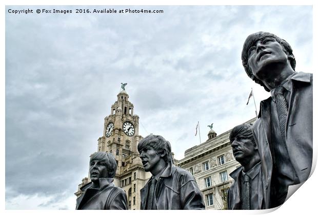 The beatles at liverpool Print by Derrick Fox Lomax