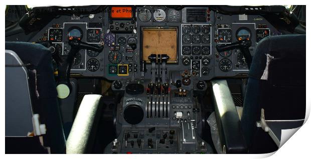 Trident cockpit Print by Derrick Fox Lomax