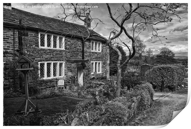 Countryside cottage Print by Derrick Fox Lomax