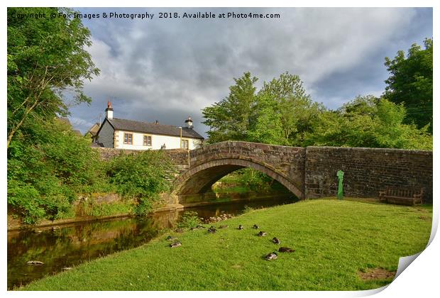 Dunsop Bridge in forest of bowland Print by Derrick Fox Lomax