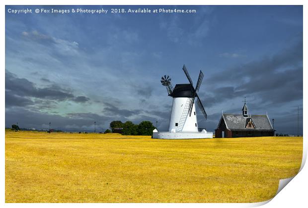 Lytham Windmill Print by Derrick Fox Lomax