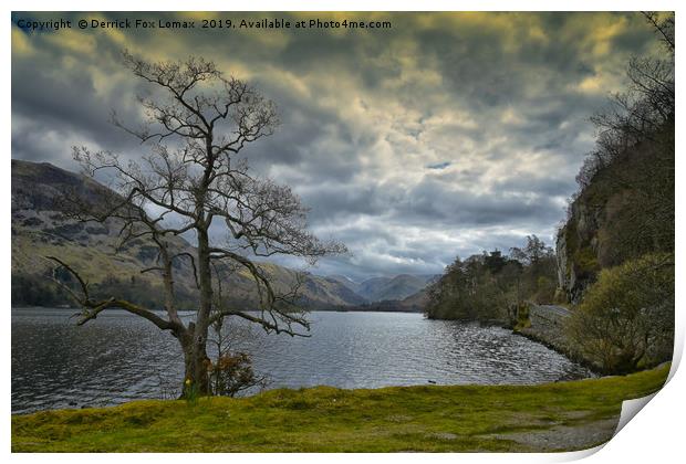 Ullswater landscape Print by Derrick Fox Lomax