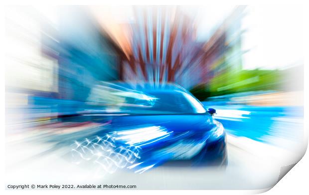 Car in a Spin  Print by Mark Poley