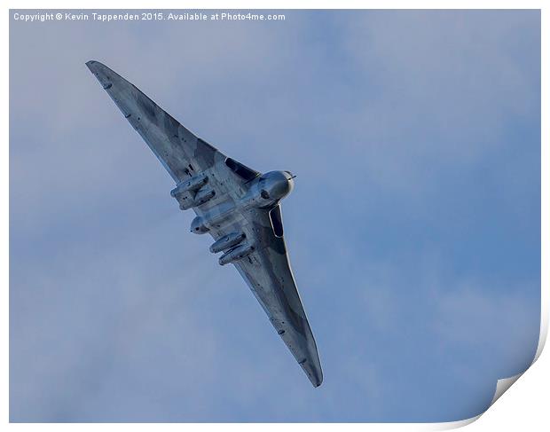  Vulcan XH558 Flypast Print by Kevin Tappenden