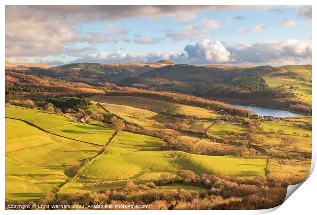 Teggs nose view - Macclesfield Print by Chris Warham