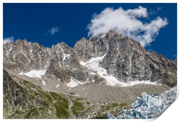 Aiguille d'Argentiere near Chamonix, French Alps Print by Chris Warham