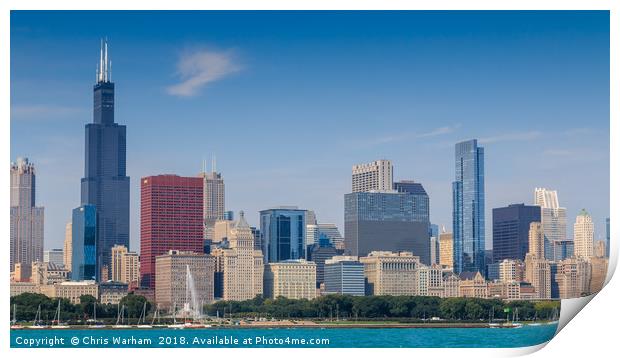 Chicago cityscape Print by Chris Warham