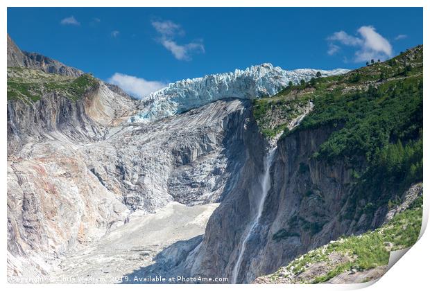 Argentiere glacier, Chamonix Print by Chris Warham