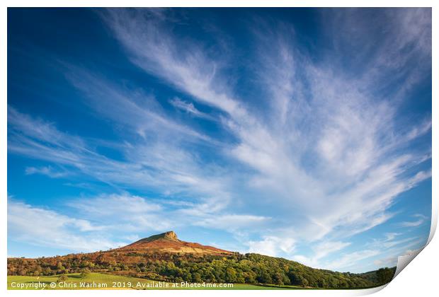 Roseberry Topping North Yorkshire  Print by Chris Warham