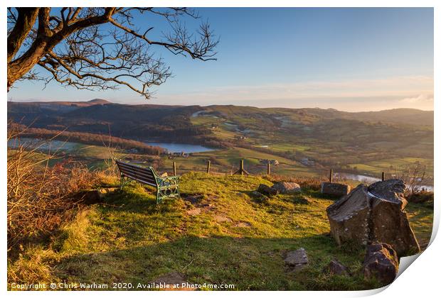 Teggs Nose, Macclesfield viewpoint Print by Chris Warham