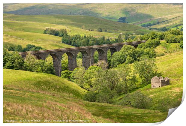 Yorkshire Dales - Dent Head Viaduct Print by Chris Warham