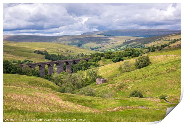 Dent Viaduct - Dentdale - Yorkshire Dales Print by Chris Warham