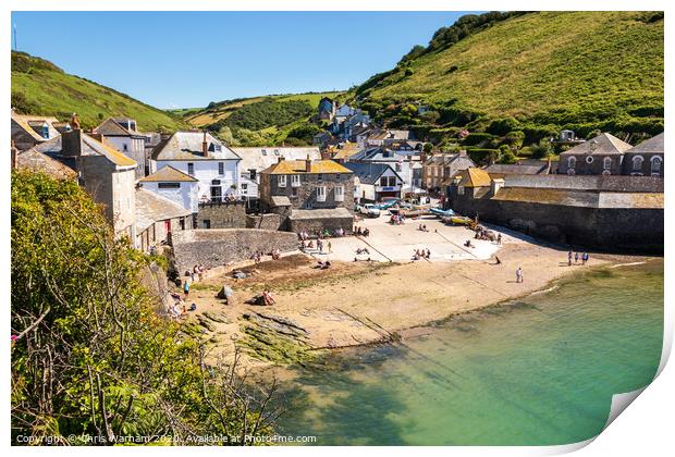 Port Isaac beach and harbour, Cornwall Print by Chris Warham