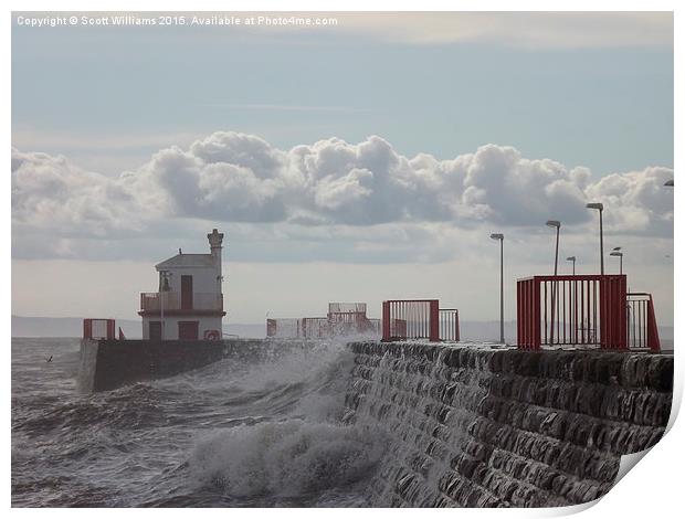  Stormy Harbour Print by Scott Williams