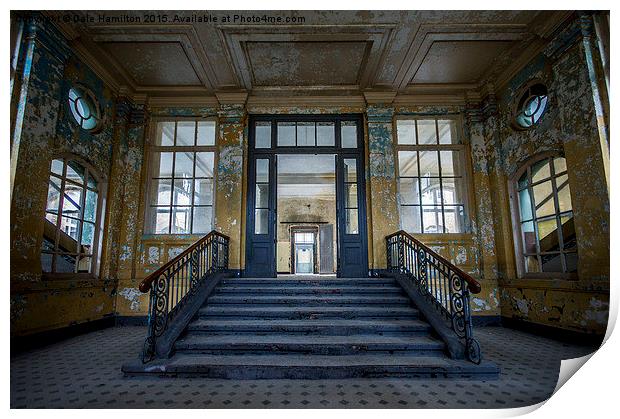  Beelitz Heilstatten - Staircase Print by Dale Hamilton