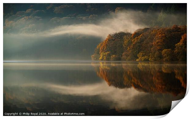 Arching Mist - Autumnal Loweswater, Lake District Print by Philip Royal