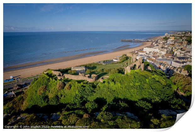 Hastings Castle Print by john english