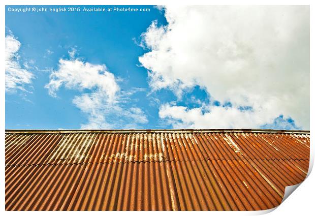  The old roof Print by john english