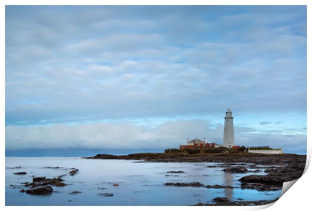 St Marys Lighthouse Northumberland Print by Phil Durkin DPAGB BPE4