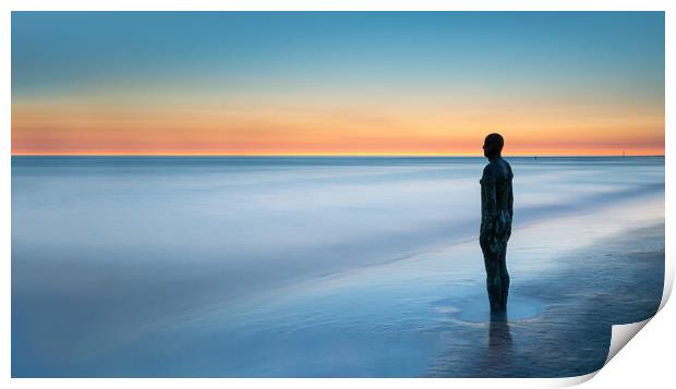 Crosby Statue At Sunset Print by Phil Durkin DPAGB BPE4