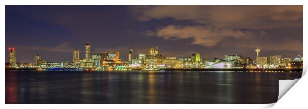 Liverpool  Across The River Mersey Print by Phil Durkin DPAGB BPE4