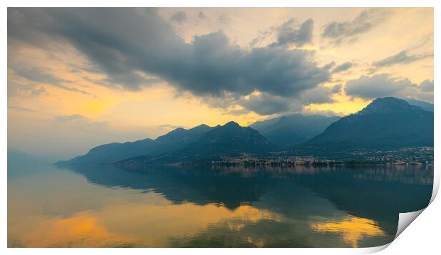 Sublime Sunrise Over Lake Como Print by Phil Durkin DPAGB BPE4