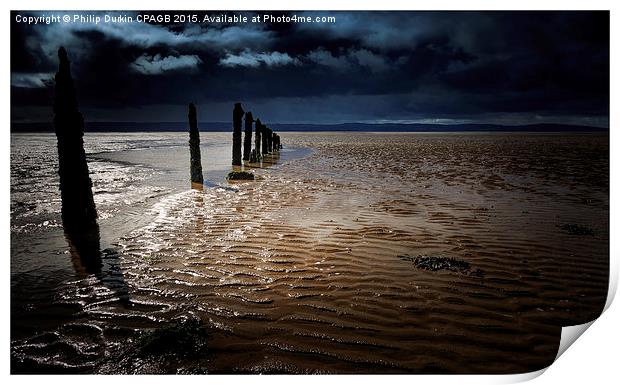 Moonlit Caldy Beach Print by Phil Durkin DPAGB BPE4