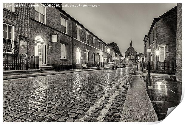  Old Cobbled Street - Bolton Lancashire Print by Phil Durkin DPAGB BPE4