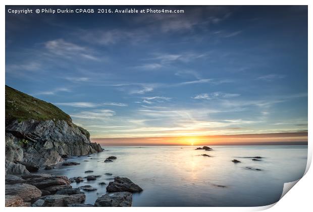 Tranquil Sunset on Anglesey Island Print by Phil Durkin DPAGB BPE4