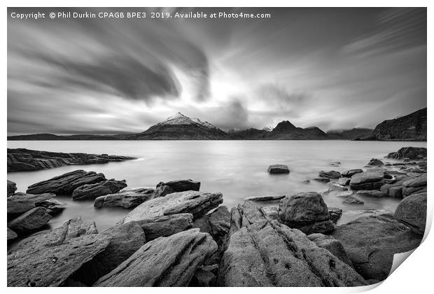The Cuillins From Elgol - Scottish Highlands Print by Phil Durkin DPAGB BPE4