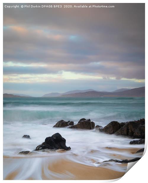 Bagh Steinigidh - Small Beach Isle Of Harris & Lew Print by Phil Durkin DPAGB BPE4