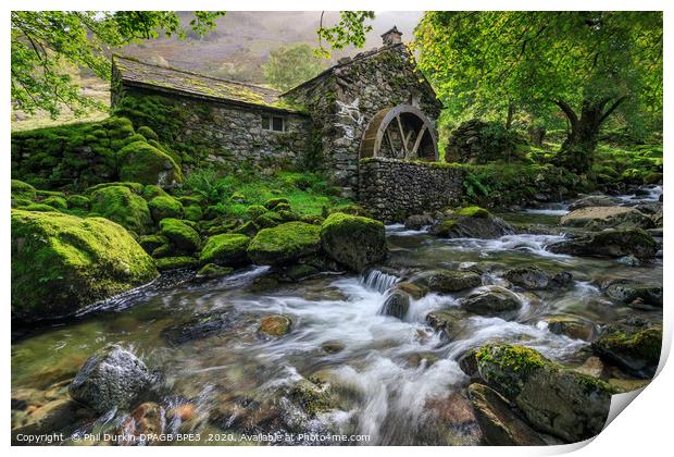 The Old Mill - Borrowdale Print by Phil Durkin DPAGB BPE4