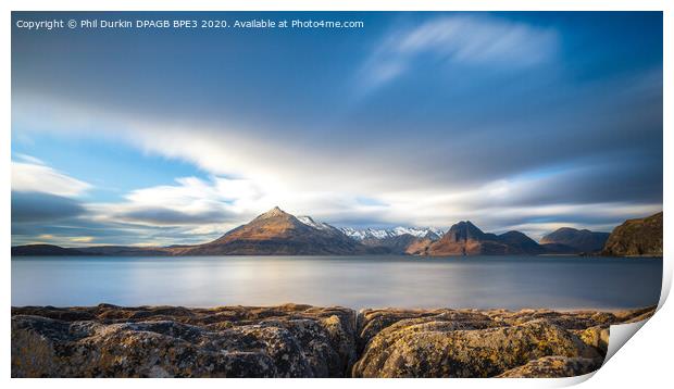 The Cuillin Mountains Print by Phil Durkin DPAGB BPE4