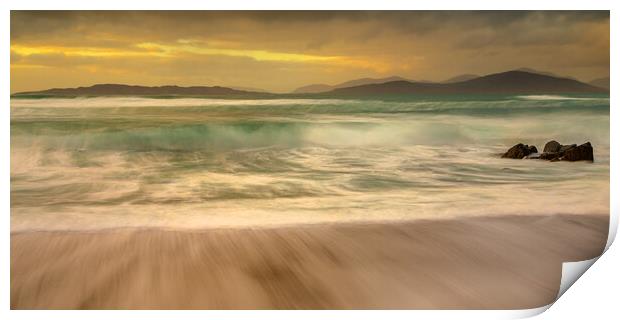 Sunrise On A Outer Hebrides Beach Print by Phil Durkin DPAGB BPE4