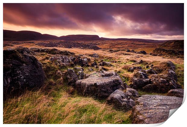 Storm on The Rocks of Scotland Print by Adam Kelly