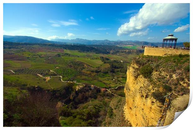 Landscape of Ronda -from the balcony in the park- Print by Jose Manuel Espigares Garc