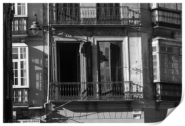 Old derelict house in Malaga Print by Jose Manuel Espigares Garc