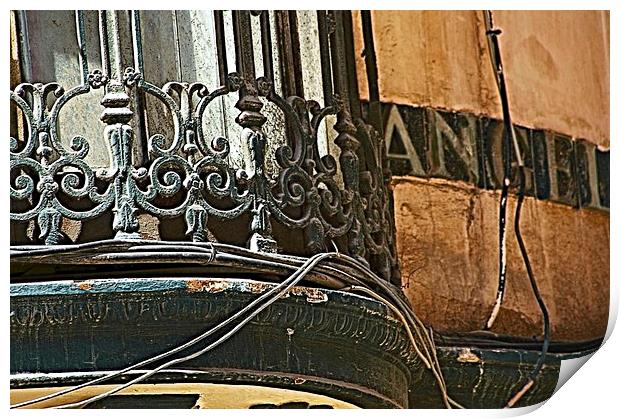 Detail of a balcony Print by Jose Manuel Espigares Garc