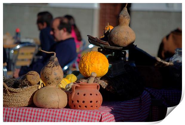 Open Air Market Print by Jose Manuel Espigares Garc