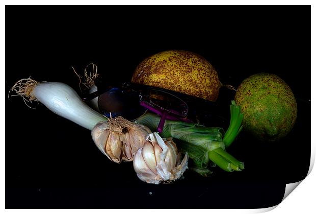  Still life with fruit and vegetables Print by Jose Manuel Espigares Garc